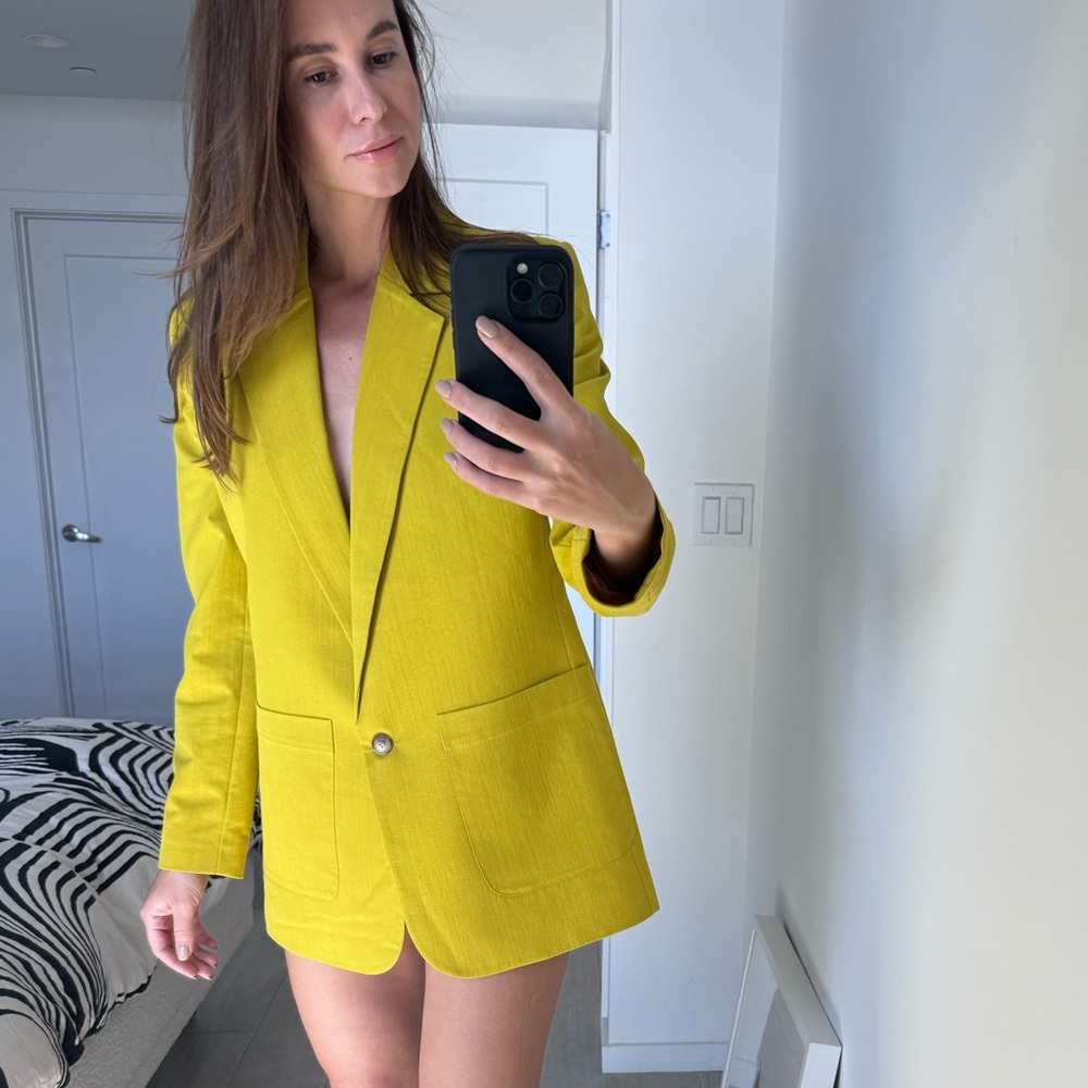Zara Mustard Blazer - Picture 9 of 13